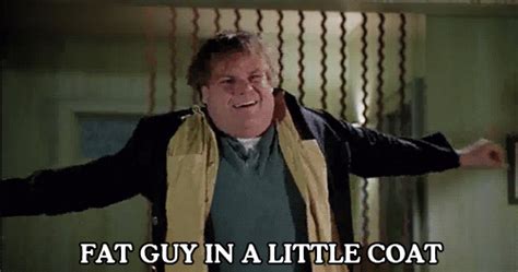 The letter F. . Fat man in a little coat gif